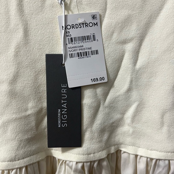 Nordstrom Signature‎ mixes media ivory tank maxi dress NWT - Picture 5 of 5